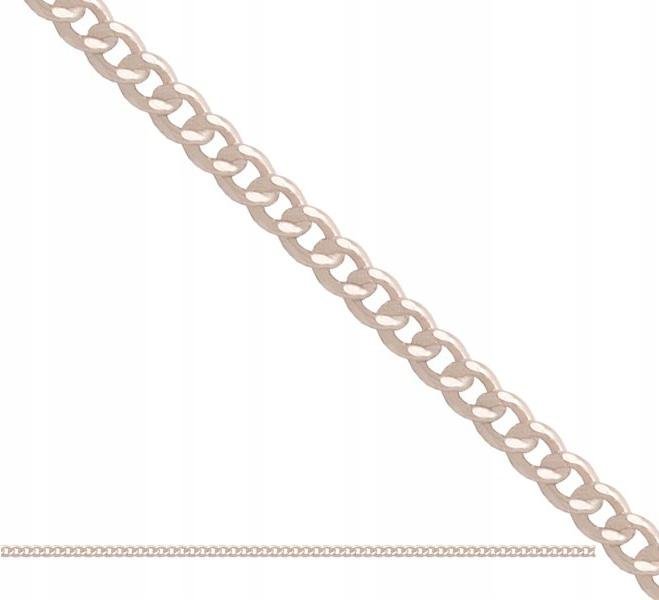 Złoty łańcuszek 585 z białego złota 50 cm 1,35g idealny na prezent 14k