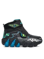 Buty dla chłopców - Skechers Śniegowce Skech-O-Saurus Lights 2.0 400122L BKLM Czarny - miniaturka - grafika 1