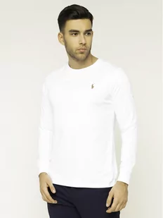 Ralph Lauren Polo Longsleeve 710760121 Biały Slim Fit - Bluzy męskie - miniaturka - grafika 1