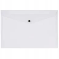 Teczki i skoroszyty - TECZKA KOPERTOWA NA ZATRZASK A4 Q-CONNECT TRANSPARENTNA - miniaturka - grafika 1