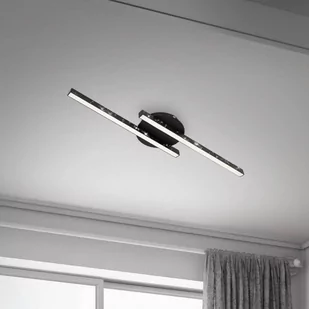 Briloner Lampa sufitowa Rey, migocząca, 2-pkt., czarna - Lampy sufitowe - miniaturka - grafika 1