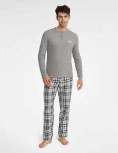 Henderson Usher 40946-90X Szary melanż piżama męska - Piżamy męskie - miniaturka - grafika 1