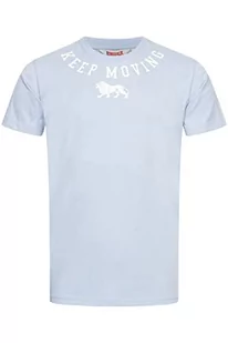Lonsdale T-shirt męski o regularnym kroju ARDULLIE, niebieski/beżowy, XL 117379 - Koszulki męskie - miniaturka - grafika 1
