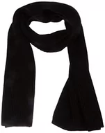 Apaszki i szaliki męskie - calvin klein Męski klasyczny bawełniany żebrowy szalik 30 x 180, czarny Ck, jeden rozmiar - miniaturka - grafika 1