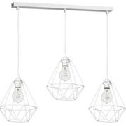 Lampy sufitowe - Milagro LAMPA wisząca ALAMBRE 1110 metalowa OPRAWA listwa ZWIS druciane klatki loft białe 1110 - miniaturka - grafika 1