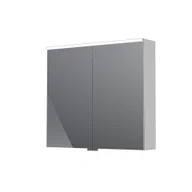 Szafki łazienkowe - Szafka łazienkowa wisząca z lustrem Oristo Geo 80 cm chrom połysk KI01-SGL2D-80-99 - miniaturka - grafika 1