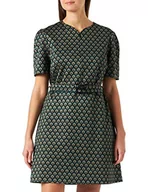 Sukienki - PINKO Damska sukienka Ambre Jersey Jacquard D. Swobodna sukienka, Nob_czarna-na-beżowa, 32 - miniaturka - grafika 1