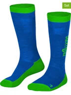 Skarpetki damskie - Trollkids Skarpety narciarskie (2 pary) "Kids Ski" w kolorze niebieskim - miniaturka - grafika 1