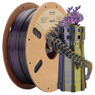 ERYONE Triple-Color Silk PLA Filament 1kg - Black - Filamenty i akcesoria do drukarek 3D - miniaturka - grafika 1
