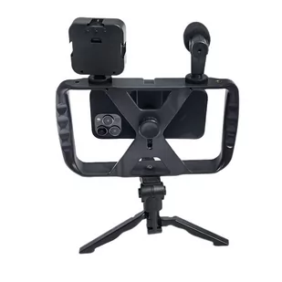Zestaw / uchwyt selfie z pilotem na bluetooth tripod do transmisji na żywo z lampą LED, mikrofonem, pilotem TL-49T - Selfie stick - miniaturka - grafika 1