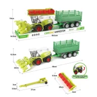 Samochody i pojazdy dla dzieci - Zestaw kombajnów z przyczepą do siana - TOYS Paweł Wojda - miniaturka - grafika 1
