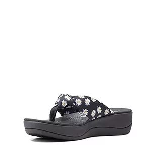 Clarks Klapki damskie Arla Glison, Czarny, biały, 39.5 EU - Klapki i japonki damskie - miniaturka - grafika 1