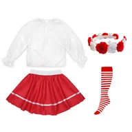 Dresy i komplety dla dziewczynek - ZESTAW NARODOWY BIAŁO-CZERWONY 98-110 4el - miniaturka - grafika 1