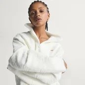 Kurtki i kamizelki sportowe damskie - SWETER KNITTED HALF-ZIP - Adidas - miniaturka - grafika 1