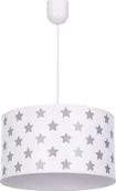 Lampy sufitowe - Lampa wisząca Solar Zwis drukowany szare gwiazdki na białym tle + denko - miniaturka - grafika 1