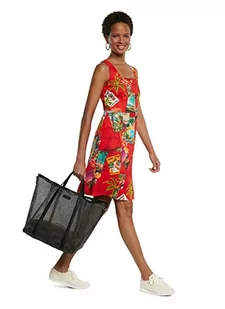 Desigual Damska sukienka Vest_Mont-royal Casual Dress, czerwony, M - Sukienki - miniaturka - grafika 1