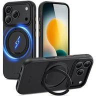 Etui i futerały do telefonów - Etui TECH-PROTECT Quantum Standlock MagSafe do Apple iPhone 17 Pro Max Czarny - miniaturka - grafika 1