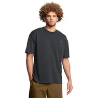 Koszulki sportowe męskie - Męski t-shirt z nadrukiem Under Armour UA M Hw Os Logo Wash Ss - czarny - UNDER ARMOUR - miniaturka - grafika 1