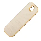 Dekoratorstwo - Drewniana zakładka do książki Loveart 15x5cm z misiem do ozdabiania DIY - miniaturka - grafika 1