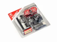 Lampki rowerowe - Zestaw lamp p. 1-LED + t. 2-LED mod.R-301 blister et/logo ROMET - miniaturka - grafika 1