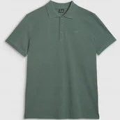 Koszulki męskie - Koszulka Polo Męska 4F Regular Z Kołnierzem Zielona 4FWAW25TPTSM555 Zielony 3XL - miniaturka - grafika 1