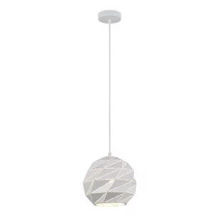 Italux LAMPA wisząca PALERMO PND-2424-1S-WH metalowa OPRAWA geometryczny ZWIS biały PND-2424-1S-WH - Lampy sufitowe - miniaturka - grafika 1