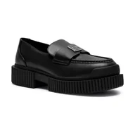 Półbuty damskie - Armani Exchange Skórzane loafersy - miniaturka - grafika 1