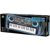Instrumenty muzyczne dla dzieci - DROMADER 00551 My Music Keyboard Mikrofon - miniaturka - grafika 1