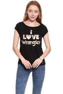 Koszulki i topy damskie - WRANGLER T SHIRT DAMSKI I LOVE TEE BLACK W700LEA01 112130872 - Wrangler - miniaturka - grafika 1