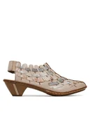 Sandały damskie - Rieker Sandały 46778-64 Beżowy - miniaturka - grafika 1