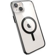 Etui i futerały do telefonów - Speck Etui Presidio Perfect-Clear Impact Geometry MagSafe do Apple iPhone 14 Plus Przezroczysto-czarny - miniaturka - grafika 1