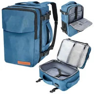 Akcesoria podróżnicze - Plecak podróżny 40x20x25 do samolotu lekki bagaż podręczny – blue - miniaturka - grafika 1