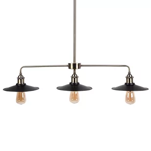 Beliani Lampa wisząca Lampa wisząca 3-punktowa metalowa czarna MONTONE - Lampy sufitowe - miniaturka - grafika 1