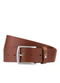 Paski - Tommy Hilfiger Pasek Skórzany New Denton 4.0 braun - miniaturka - grafika 1