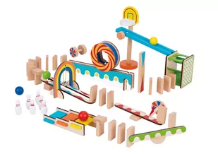 Drewniane klocki do budowania domino/ Układanka Domino - Łamigłówki - miniaturka - grafika 1