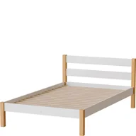Łóżka dla dzieci i młodzieży - Łóżko 120 x 200 ze Stelażem Inka Dolmar Dąb Naturalny / Biały - miniaturka - grafika 1