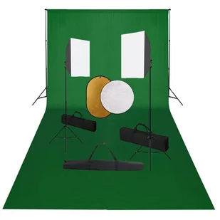 vidaXL Zestaw studyjny Zestaw studyjny z lampami softbox tłem i blendami 3067057 - Lampy studyjne - miniaturka - grafika 1