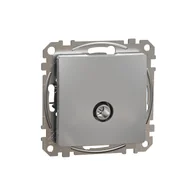 Gniazdka elektryczne - Schneider Gniazdo antenowe TV końcowe (4dB) SEDNA Design & Elements srebrne aluminium - miniaturka - grafika 1