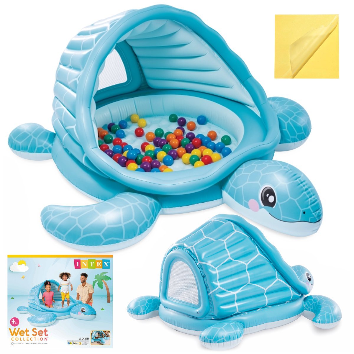 INTEX Basen Dmuchany dla Dzieci Wodny Plac Zabaw Suchy Basen Piłki 48677NP