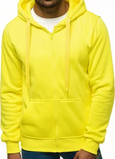 Ozonee Męska bluza z kapturem Woodside neonowy żółty L - Bluzy męskie - miniaturka - grafika 1