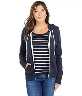 Tommy Hilfiger Damska bluza z kapturem z zamkiem błyskawicznym z zamkiem błyskawicznym, Sky Capitain, XL - Bluzy damskie - miniaturka - grafika 1
