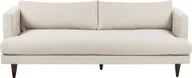 Sofy i kanapy - BELIANI Sofa 3-osobowa jasnobeżowa tapicerowana salon nowoczesny styl nóżki z drewna - miniaturka - grafika 1