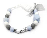 Akcesoria do smoczków - Silikonowa zawieszka z imieniem PIOTR upominek - miniaturka - grafika 1