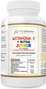 Witaminy i minerały - ALTO PHARMA Witamina C + Rutyna Junior 200mg 120 Tabletek do ssania Pomarańcza - miniaturka - grafika 1