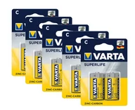 Baterie i akcesoria - Baterie cynkowo-węglowa Varta Superlife R14/C 10 sztuk (5 blistrów) - miniaturka - grafika 1