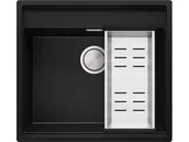 Zlewozmywaki - Zlewozmywak kuchenny granitowy jednokomorowy bez ociekacza z dużą komorą MAX i półką na akcesoria Bergen 60 Low Cut MJ6KM-X0#Z+ACOL02-KI$G - miniaturka - grafika 1