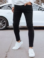 Spodnie męskie - Spodnie męskie jeansowe czarne Dstreet UX4320 - miniaturka - grafika 1