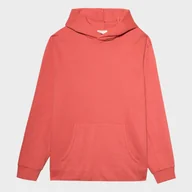 Bluzy męskie - Męska bluza dresowa nierozpinana z kapturem OUTHORN OTHSS23TSWSM323 - czerwona - miniaturka - grafika 1
