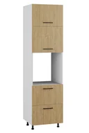 Meble kuchenne - Bari Słupek Pod Zabudowę Piekarnika Dps2-60-220 Blum Dąb Kamienny - miniaturka - grafika 1