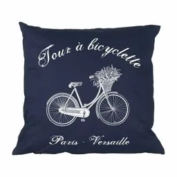 Poduszki Ozdobne BICYCLETTE Granatowe - Poduszki dekoracyjne - miniaturka - grafika 1